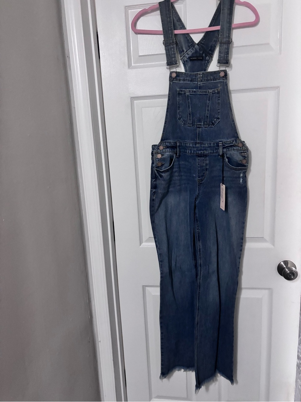 Sincerely Jules Dark Blue Denim Overalls